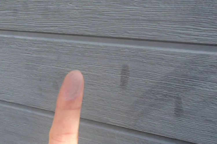 指で擦ると白い粉がつく