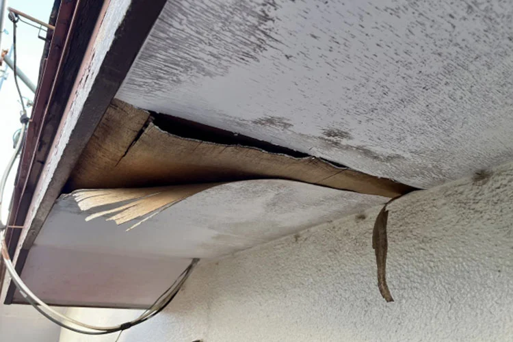 雨漏りしている