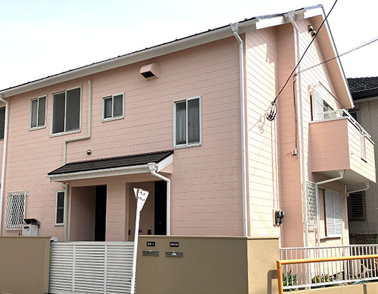 外壁の色が褪せてきたということで塗り替え