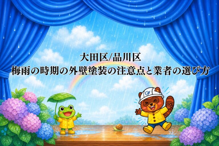 大田区・品川区　梅雨の時期の外壁塗装の注意点と業者の選び方