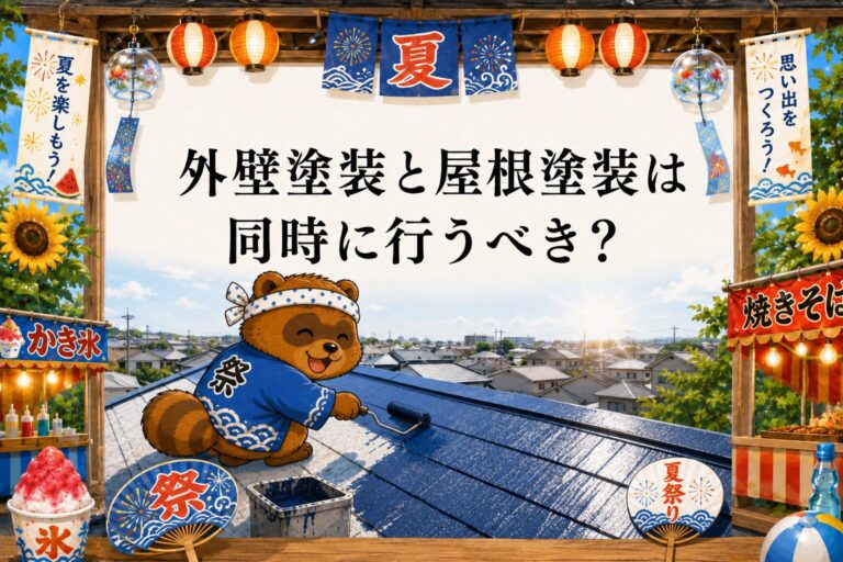 外壁塗装と屋根塗装は同時に行うべき？